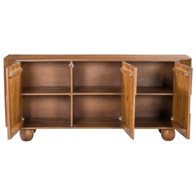 Large Mango Wood Sideboard with Ball Feet - Ivan