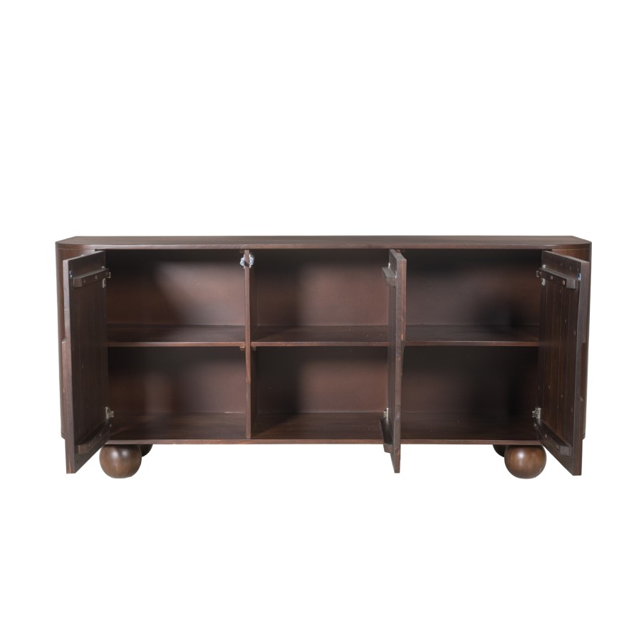 Large Walnut Sideboard with Ball Feet - Ivan
