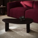 VAN011 Curved Walnut Coffee Table with 2 Legs - Ivan