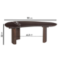 Kidney Shaped Walnut Nest of 2 Coffee Tables - Ivan