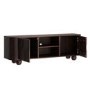 Large Dark Mango Wood TV Stand with Storage - TV's up to 70" - Ivan
