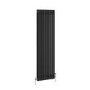 Reggio Midnight Black Vertical Double Column Traditional Radiator 1500x470mm 3715 BTU - Cast Iron Style