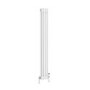 Reggio White Vertical Double Column Traditional Radiator 1500x200mm 1486 BTU - Cast Iron Style