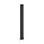 Reggio Midnight Black Vertical Double Column Traditional Radiator 1800x200mm 1759 BTU - Cast Iron Style