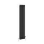 Reggio Midnight Black Vertical Double Column Traditional Radiator 1500x290mm 2229 BTU - Cast Iron Style