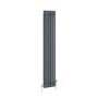 Reggio Anthracite Vertical Double Column Traditional Radiator 1500x290mm 2229 BTU - Cast Iron Style