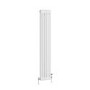 Reggio White Vertical Double Column Traditional Radiator 1500x290mm 2229 BTU - Cast Iron Style