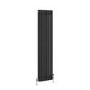 Reggio Midnight Black Vertical Double Column Traditional Radiator 1500x380mm 2972 BTU - Cast Iron Style