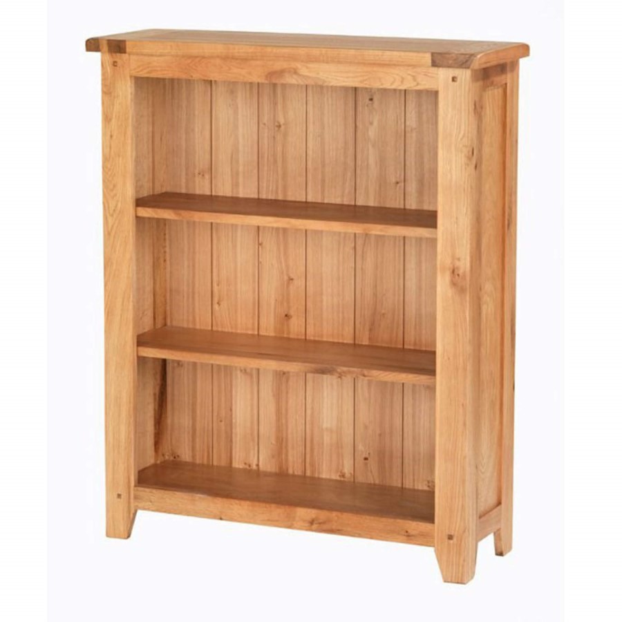 Heritage Furniture Cherbourg Rustic Oak Low Bookcase