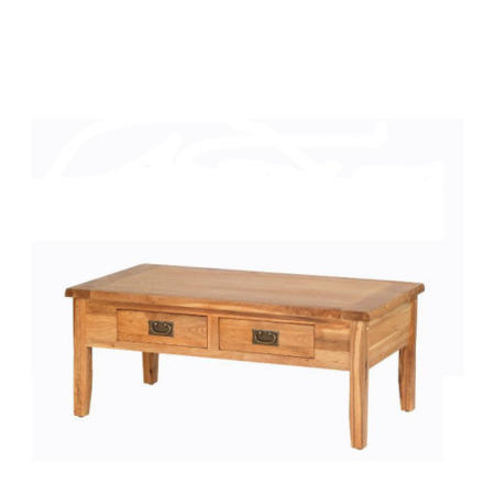 Heritage Furniture Cherbourg Rustic Oak Small Coffee Table With Drawers