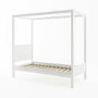 Single Four Poster Bed Frame in White - Victoria