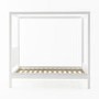 Single Four Poster Bed Frame in White - Victoria