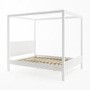GRADE A1 - King Size Four Poster Bed Frame in White - Victoria