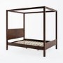 Double Four Poster Wooden Bed Frame in Walnut - Victoria