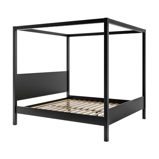 Super King Four Poster Bed Frame in Black - Victoria