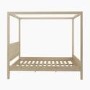 Double Four Poster Bed Frame in Oak - Victoria