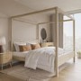 Super King Four Poster Bed Frame in Light Wood - Victoria
