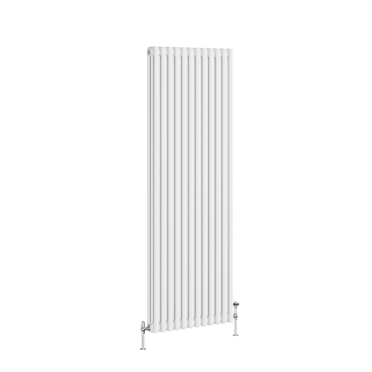 Reggio White Vertical Triple Column Traditional Radiator 1500x560mm 5626 BTU - Cast Iron Style