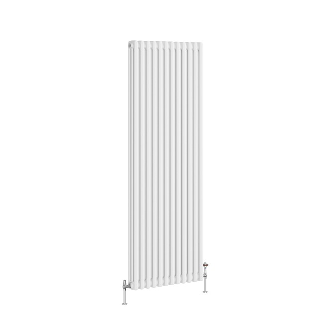 Reggio White Vertical Triple Column Traditional Radiator 1500x560mm 5626 BTU - Cast Iron Style