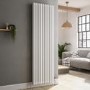 Reggio White Vertical Triple Column Traditional Radiator 1800x560mm 6654 BTU - Cast Iron Style