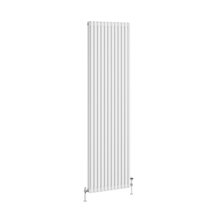 Reggio White Vertical Triple Column Traditional Radiator 1800x560mm 6654 BTU - Cast Iron Style