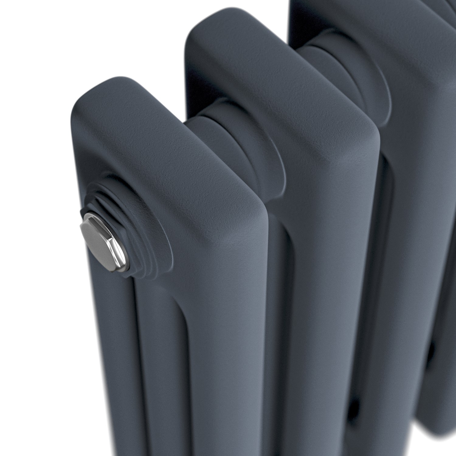 Reggio Anthracite Vertical Triple Column Traditional Radiator ...