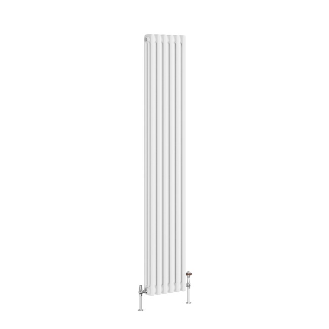 Reggio White Vertical Triple Column Traditional Radiator 1500x290mm 2813 BTU - Cast Iron Style