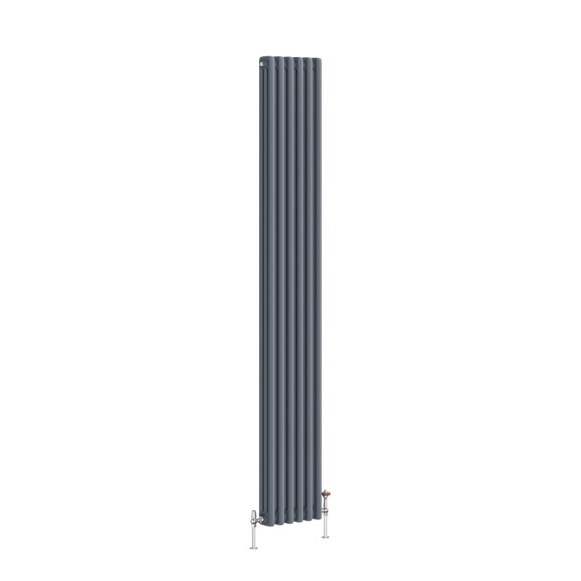 Reggio Anthracite Vertical Triple Column Traditional Radiator 1800x290mm 3327 BTU - Cast Iron Style