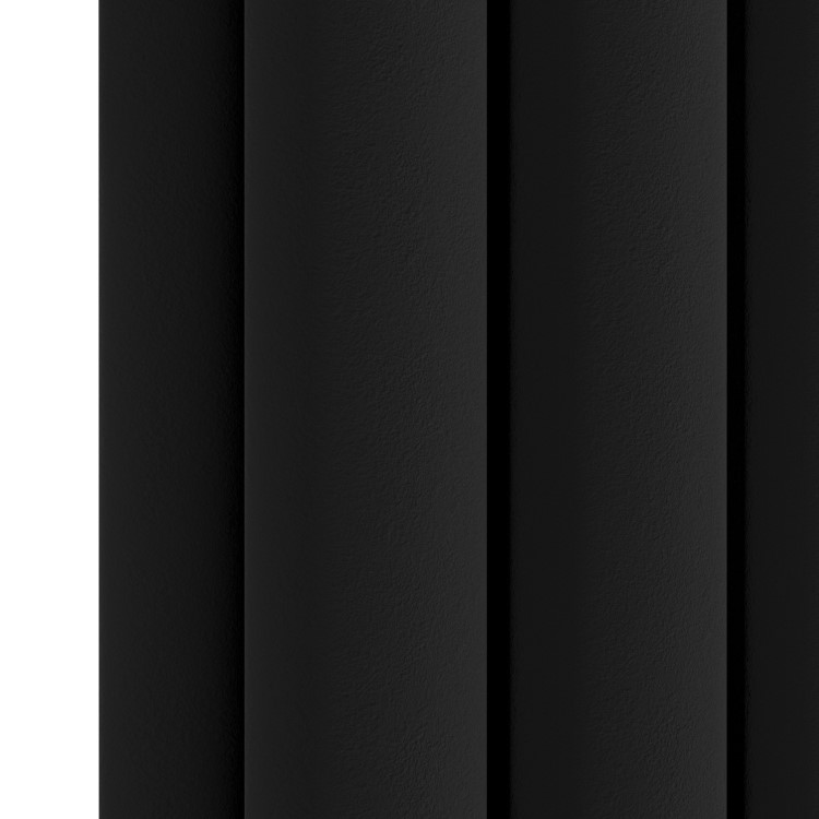 Sorrento Midnight Black Vertical Oval Designer Radiator 1600x590mm Double Panel 5585 BTU