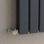 Riace Anthracite Vertical Flat Designer Radiator 1600x680mm Double Panel 6145 BTU