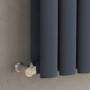 Sorrento Anthracite Vertical Oval Designer Radiator 1600x590mm Double Panel 5585 BTU