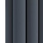 Sorrento Anthracite Vertical Oval Designer Radiator 1600x590mm Double Panel 5585 BTU