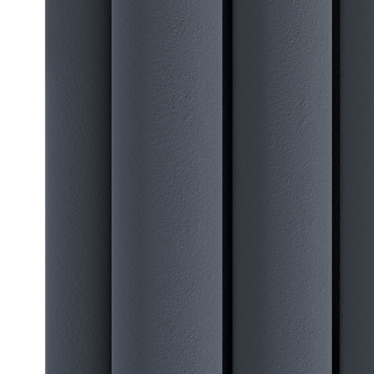 Sorrento Anthracite Vertical Oval Designer Radiator 1600x590mm Double Panel 5585 BTU