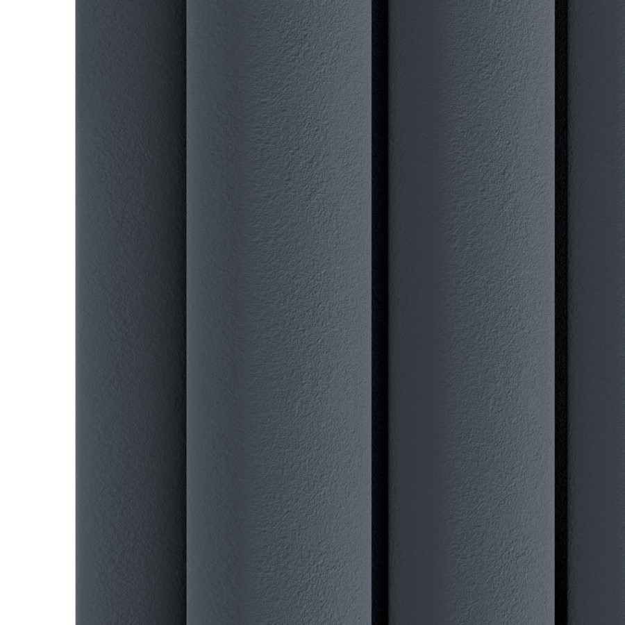 Sorrento Anthracite Vertical Oval Designer Radiator 1600x590mm Double Panel 5585 BTU