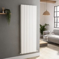 Sorrento White Vertical Oval Designer Radiator 1600x590mm Double Panel 5585 BTU Sorrento White Vertical Oval Designer Radiator 1600x590mm Double Panel 5585 BTU