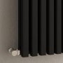 Ravello Midnight Black Vertical Square Designer Radiator 1800x450mm Double Panel 5357 BTU