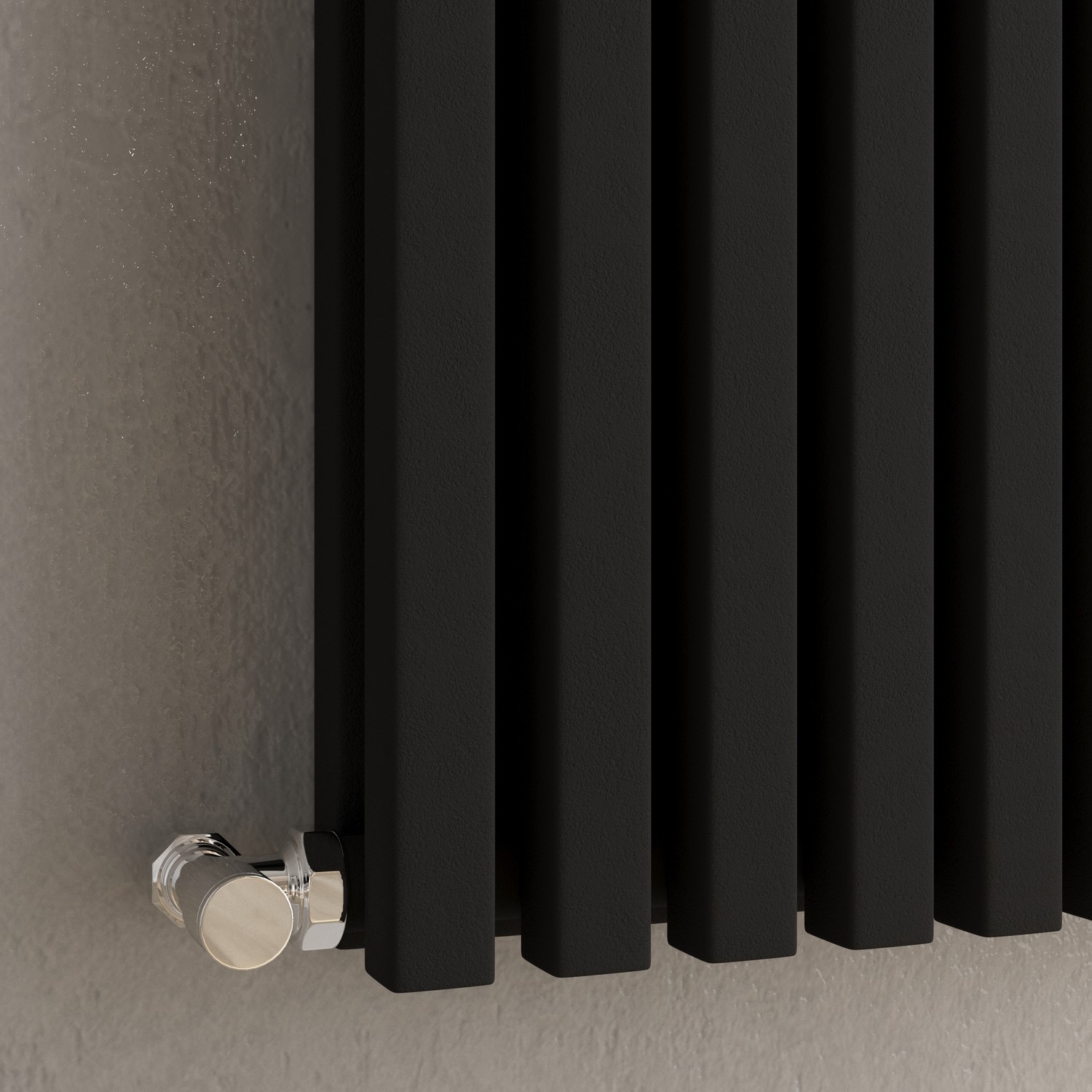 Ravello Midnight Black Vertical Square Designer Radiator 1800x450mm ...