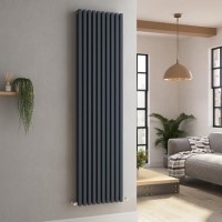 Ravello Anthracite Vertical Square Designer Radiator 1800x450mm Double Panel 5357 BTU Ravello Anthracite Vertical Square Designer Radiator 1800x450mm Double Panel 5357 BTU