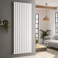 Riace White Vertical Flat Designer Radiator 1800x680mm Double Panel 6947 BTU Riace White Vertical Flat Designer Radiator 1800x680mm Double Panel 6947 BTU