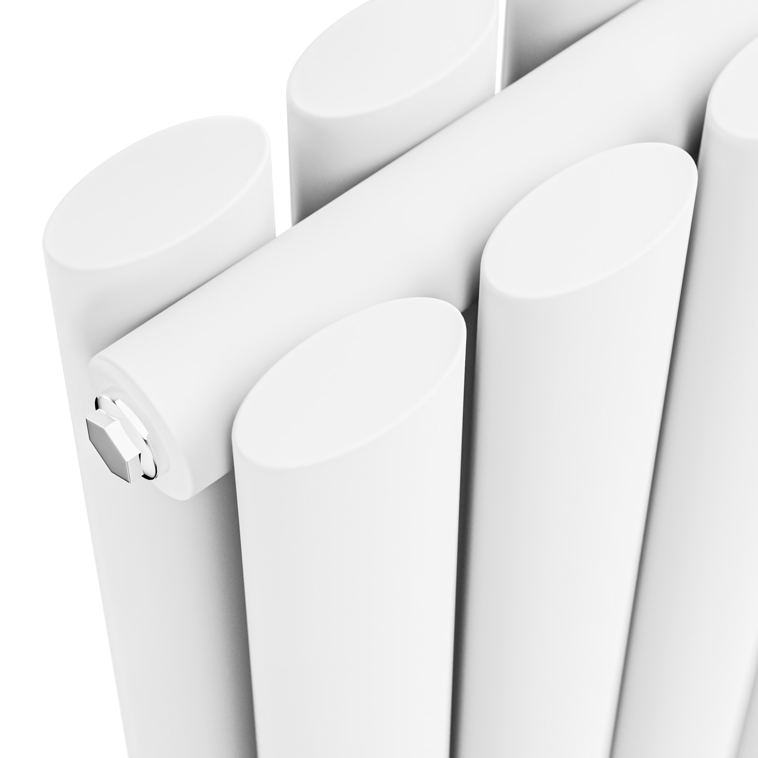 Sorrento White Vertical Oval Designer Radiator 1800x590mm Double Panel ...