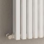 Ravello White Vertical Square Designer Radiator 1800x450mm Double Panel 5357 BTU