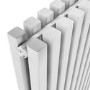 Ravello White Vertical Square Designer Radiator 1800x450mm Double Panel 5357 BTU