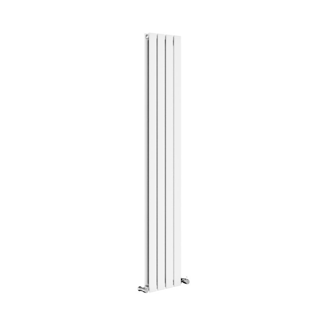 Riace White Vertical Flat Designer Radiator 1600x272mm Double Panel 2458 BTU