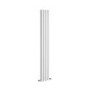 Sorrento White Vertical Oval Designer Radiator 1600x236mm Double Panel 2234 BTU