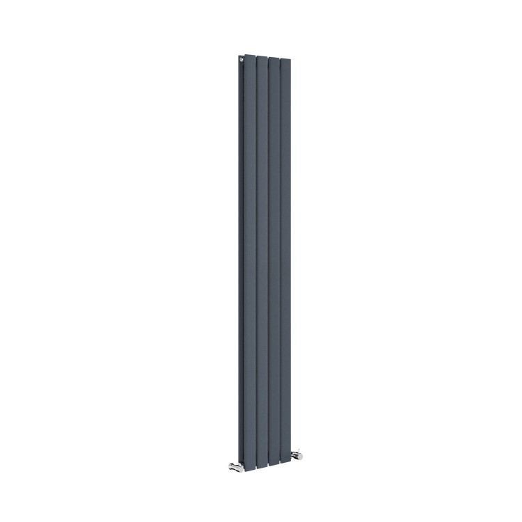 Riace Anthracite Vertical Flat Designer Radiator 1800x272mm Double Panel 2778 BTU