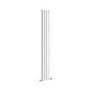 Riace White Vertical Flat Designer Radiator 1800x272mm Double Panel 2778 BTU