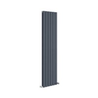 Riace Anthracite Vertical Flat Designer Radiator 1600x408mm Double Panel 3687 BTU