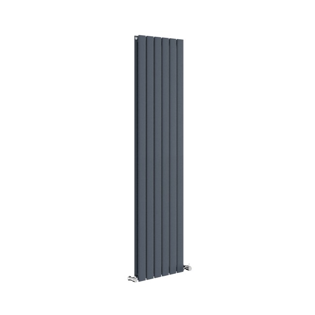 Riace Anthracite Vertical Flat Designer Radiator 1600x408mm Double Panel 3687 BTU