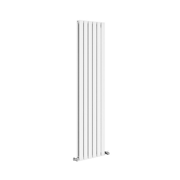 Riace White Vertical Flat Designer Radiator 1600x408mm Double Panel 3687 BTU