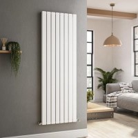 Riace White Vertical Flat Designer Radiator 1600x544mm Double Panel 4916 BTU Riace White Vertical Flat Designer Radiator 1600x544mm Double Panel 4916 BTU